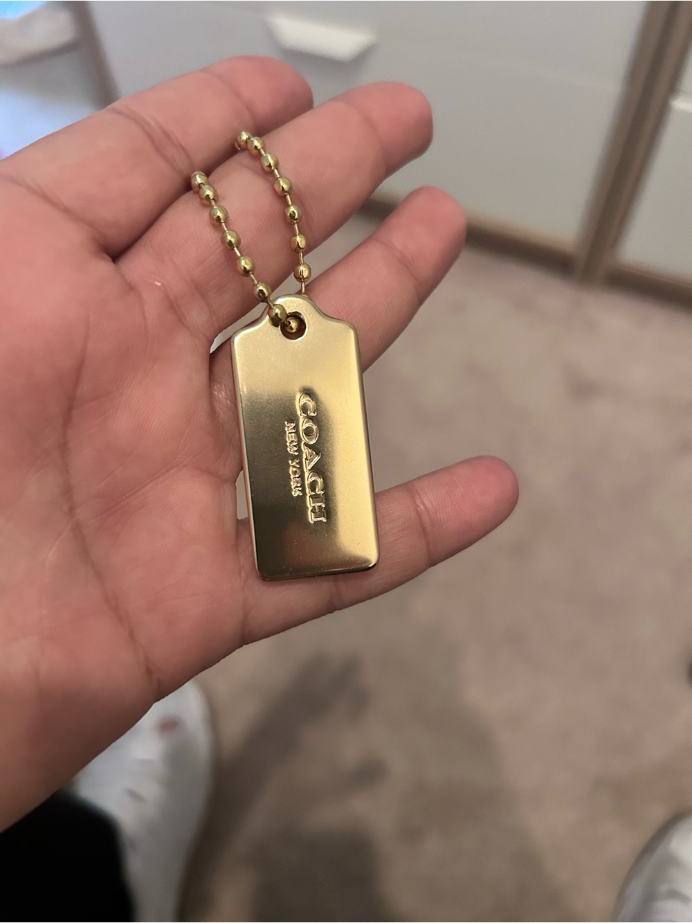 Coach Gold-Tone Logo purse chain